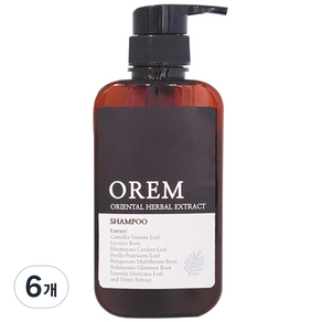 OREM Herbal Medicine Orem 草本萃取洗髮水 檀香, 500ml, 6個