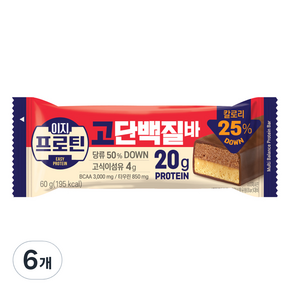 LOTTE 樂天 Lotte Well Food Easy Protein 高蛋白棒 60g(每塊 195kcal), 6個, 60g