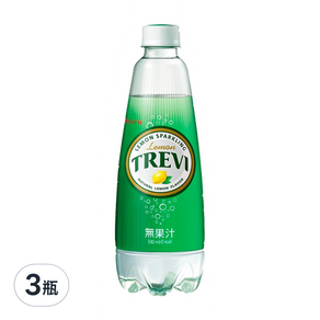 LOTTE 樂天 TREVI 氣泡水 檸檬口味, 500ml, 3瓶