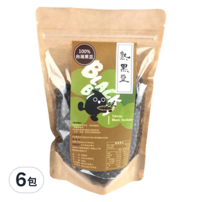 弘宇食品 低溫烘焙青仁黑豆茶, 500g, 6包