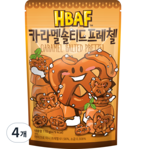 HBAF 焦糖鹽味蝴蝶餅, 110g, 4包