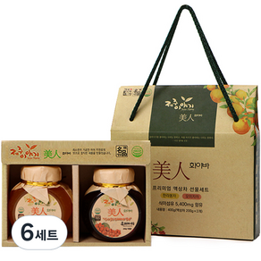 Jeju Story 纖維美人茶2款綜合禮盒, 柑橘茶 200g+五味子茶 200g, 6組