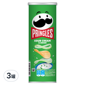 PRINGLES 品客 洋芋片 洋蔥口味, 102g, 3罐