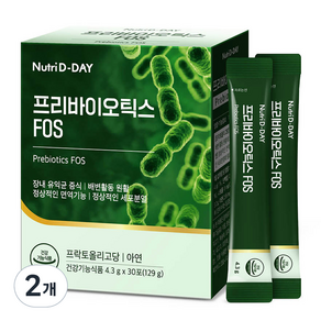 Nutri D-DAY 益生元FOS 30入, 2個, 129g