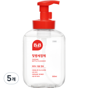 B&B 奶瓶清潔慕斯, 550ml, 5個