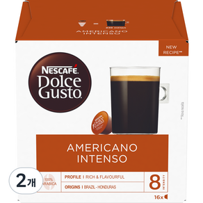 NESCAFE 雀巢咖啡 Dolce Gusto 美式經典濃烈咖啡膠囊, 8.3g, 16顆, 2盒