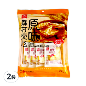 安堡 原味蘇打夾心, 180g, 2袋