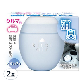 晴香堂 kirei air 粉彩系列 車用芳香膏 95g, 清新蘇打, 2盒