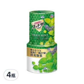 EARTH 地球製藥 室內除臭芳香劑 草本薄荷香, 400ml, 4瓶