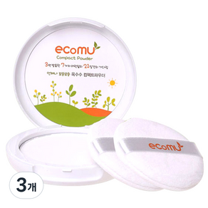 Ecomu 緊緻粉餅, 20g, 3個