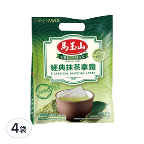 馬玉山 經典抹茶拿鐵, 20g, 16包, 4袋