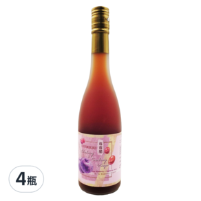 宮北合作農場 藍莓蔓越莓醋, 500ml, 4瓶