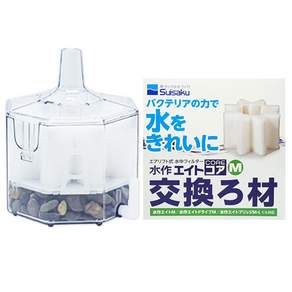 Suisaku 魚缸水質過濾器 M號+過濾棉組 M號, 1套