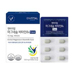 ENVITAL 鎂&維他命B6錠, 1盒, 33g