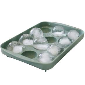 糖果色矽膠12格圓球製冰盒, 綠色, 1個