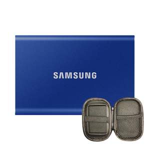 SAMSUNG 三星 移動固態硬碟SSD T7 MU-PC500H/WW+保護套, Indigo Blue, 500GB