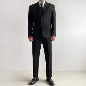 MEOSIDDA 男款素色西裝外套+領帶+襪子+長褲套裝