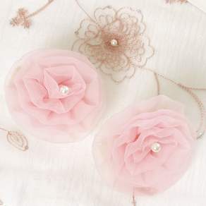 GINNA SONG 花朵造型窗簾綁繩, 粉色的, 2個