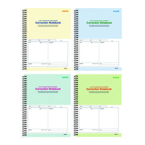 Misoro 3000 錯誤答案筆記本 2290 4 件套, 1套, 黃色+藍色+薄荷綠+綠色