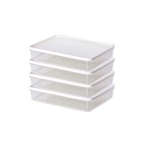 cimelax 冰箱白色收納盒 1.1L, 4入, 1組