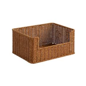 HouseRecipe PP Ratan Pantry Basket L, 1個, 棕色
