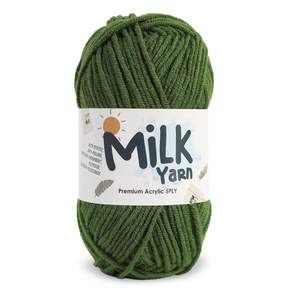 Knitt MiLK編織線 50g, 1捆, 苔蘚綠