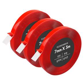 Dada 高黏度無痕防水雙面膠帶 7mm*3m, 透明, 3捲
