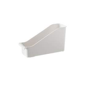 Yonwoo 塑膠廚房斜角收納盒, 白色, 1個