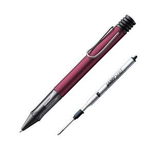 LAMY Alstar 圓珠筆 1.0 毫米 + M16F 黑色圓珠筆筆芯 0.8 毫米套組, 原子筆(黑紫色)+筆盒(隨機出貨), 1組