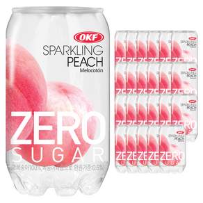 OKF Zero Sugar水蜜桃氣泡飲, 350ml, 24個