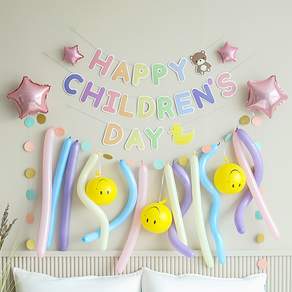 PARTYHAE DIY童年氣球花環套組, 粉彩, 1套