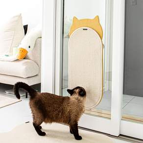 莫內洛貓黃臉壁掛式垂直窗戶抓板玩具 23035C, 乳霜, 1個