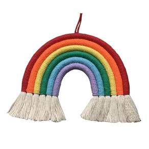 BEASOL 彩虹 macramé手工編織掛繩, 紅色, 1個