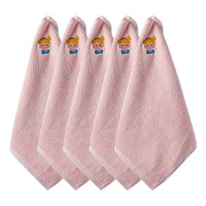 From Cotton Baby 30 支純棉公主刺繡環巾 5 件裝, 1個, 粉色