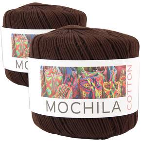 brandyarn Mochila 棉針織線 200m, 巧克力色, 2捲
