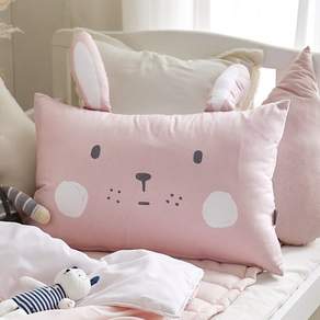 shez Home DTP 超細纖維 動物造型枕頭套 不含枕芯, 粉色兔子款
