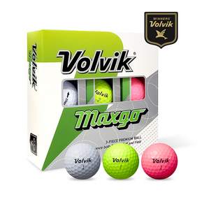 Volvik 富維克 Small Golf Max Go High Repulsion Long Hit Color 高爾夫球 3 顆 3 種 x 3 顆裝, 1套, 白色, 綠色, 粉色