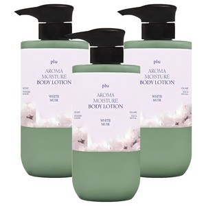플루 아로마 모이스처 바디로션 화이트 머스크향, 500ml, 3개