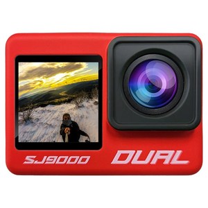 에이스원 4K 터치스크린 C타입 블랙박스 액션캠 SJ9000 DUAL, 레드