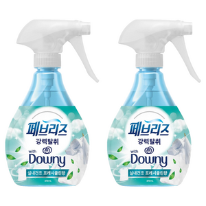 페브리즈 다우니 실내건조 프레시 클린향 섬유탈취제 본품, 370ml, 2개