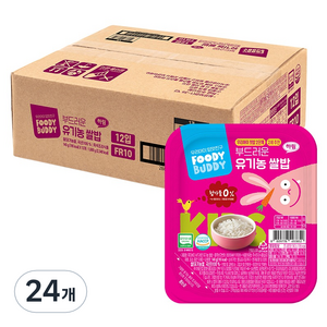 푸디버디 부드러운 유기농 쌀밥, 140g, 24개