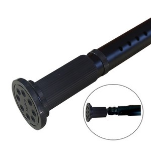 썬데코 30mm 강력 이중스프링 압축식 커튼봉, 블랙