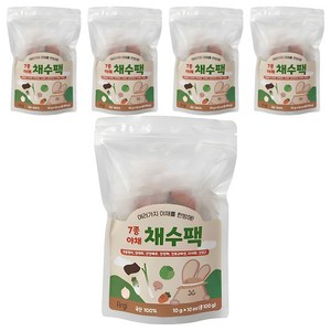 퍼기 어린이 7종야채 채수팩 10개입, 야채맛, 100g, 5개