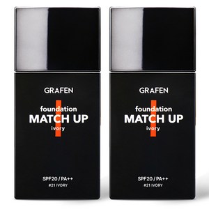 그라펜 매치업 파운데이션 40ml, 21 Ivory, 2개