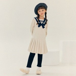 올리반 여아용 세라 리본 기모 원피스
