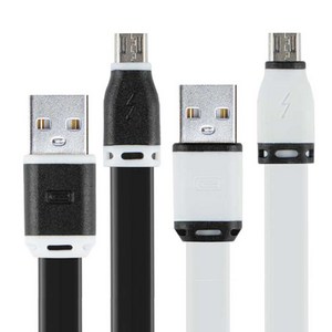 칼론 5핀 USB 줄자 충전케이블 KS-M13, 블랙, 화이트, 2개, 1.2m