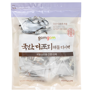 곰곰 국산 디포리 해물 다시팩, 320g, 1개