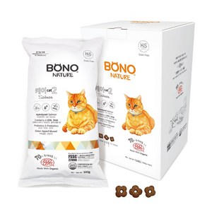 보노네이처 고양이 그레인프리 유기농 기능성 가수분해 피부사료, 500g, 1개