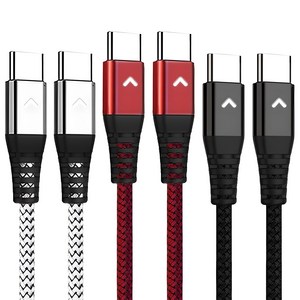 베리어 60W LED PD C to C타입 고속충전 케이블 3개입, 혼합색, 1.8m, 3개