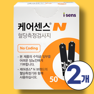 케어센스N 혈당측정검사지 100매입(50개X2), 2개, 50개입